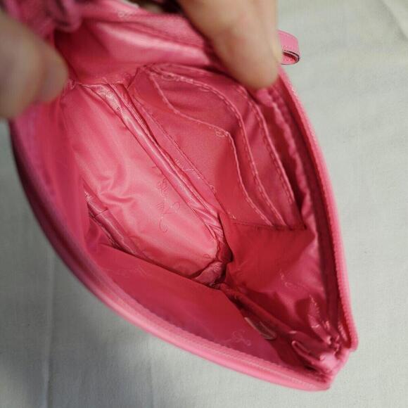 NWT VERA BRADLEY Mesh Sequin Wristlet "Camocat Pink" BLING - Picture 3 of 6